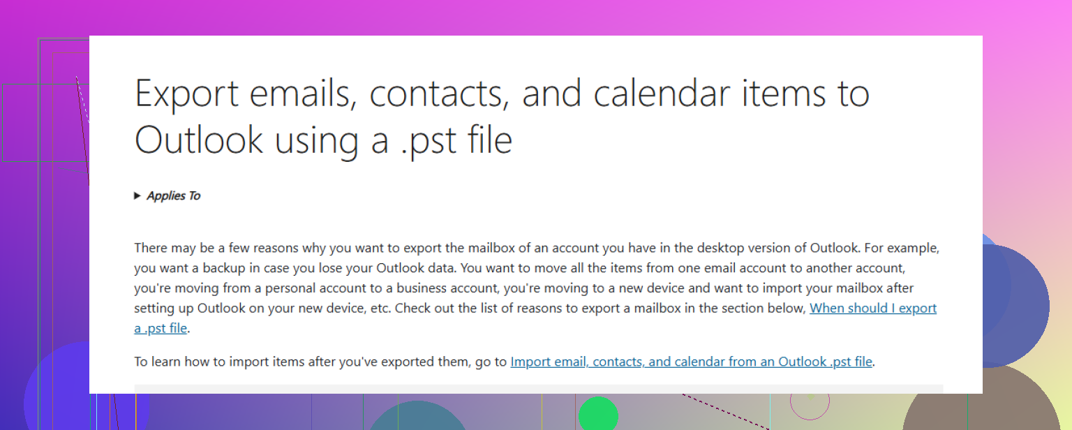 Herstel van Outlook PST-bestand na systeemherstel